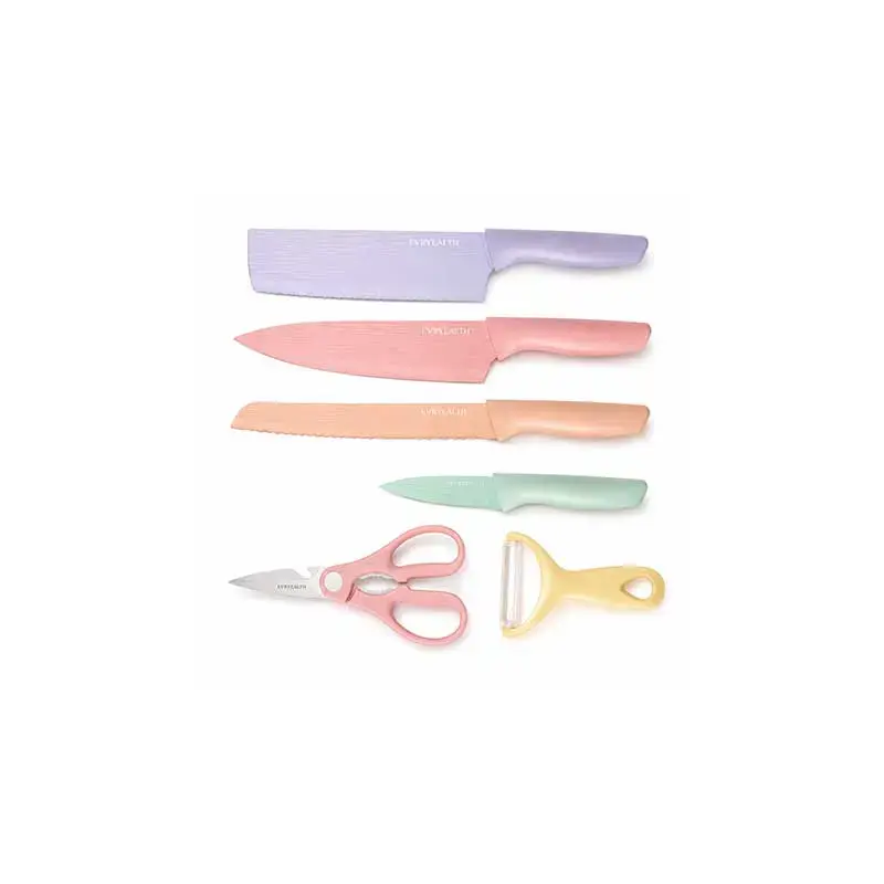 EVRYEALTH 6-Piece Corrugated Kitchen Knife Set ER-0278